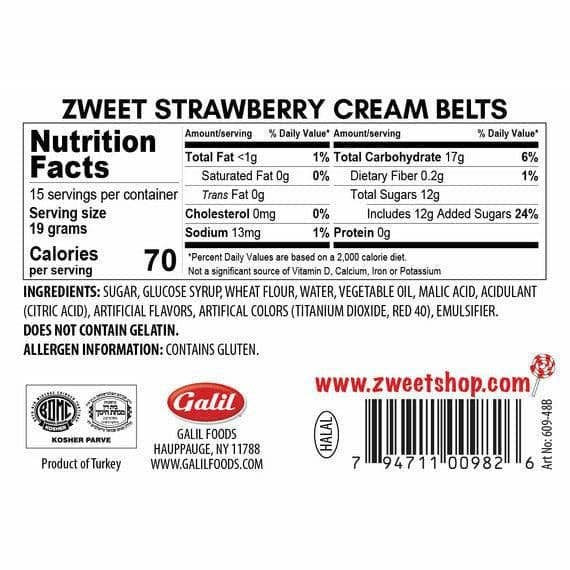 Sour Strawberry Creamsicle Belts | Zweet | 10 oz (3 pack)