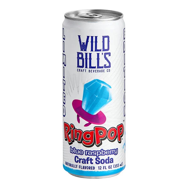 Wild Bill's Ring Pop, Blue Raspberry, 12oz Cans, 12ct