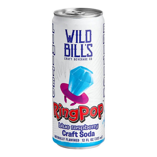 Wild Bill's Ring Pop, Blue Raspberry, 12oz Cans, 12ct